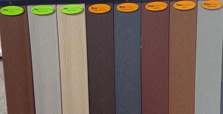 Composite decking samples